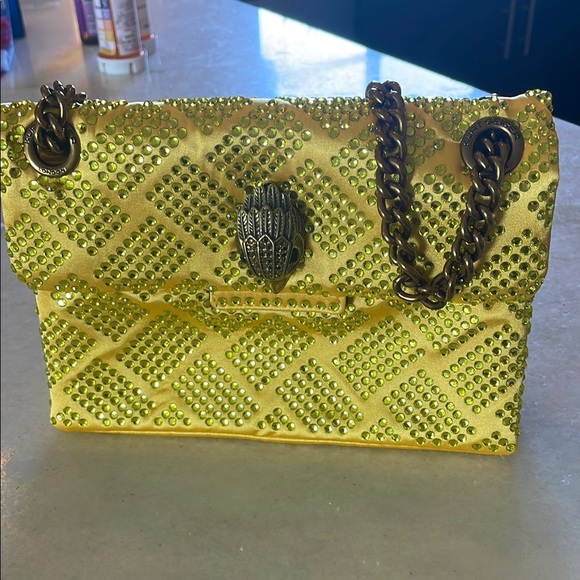 Kurt Geiger Yellow Mini Quilted Bag with Eagle Head #140 - Picture 2 of 12